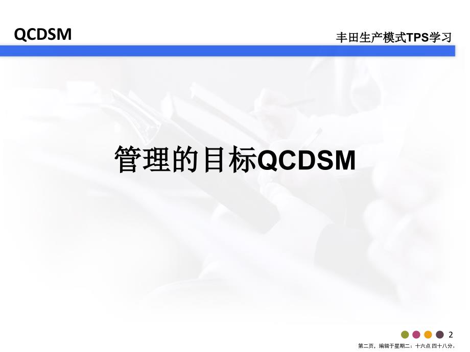 管理的目标QCDSM名家精品课件_第2页