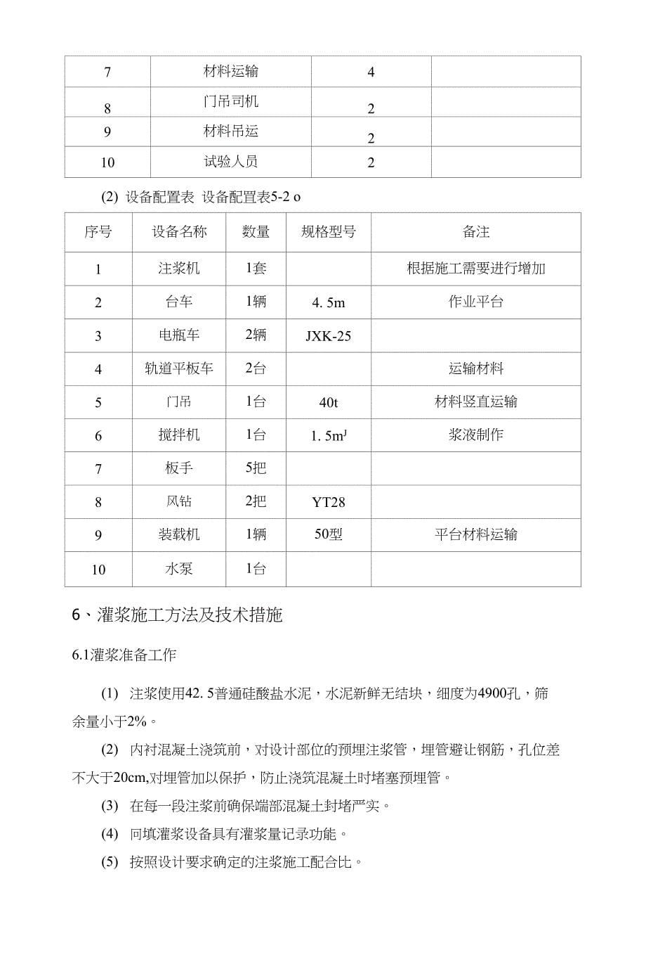 IIA内衬回填灌浆方案0104_第5页