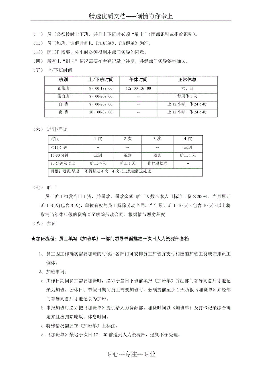 公司人事管理制度简单板(共10页)_第4页