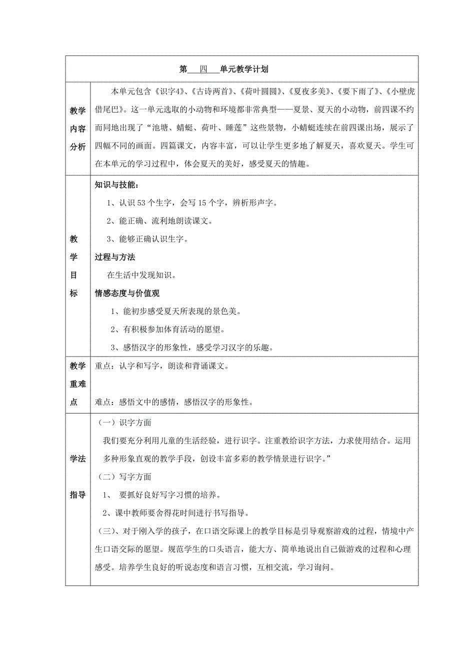 一语下第四单元教案zhang_第1页