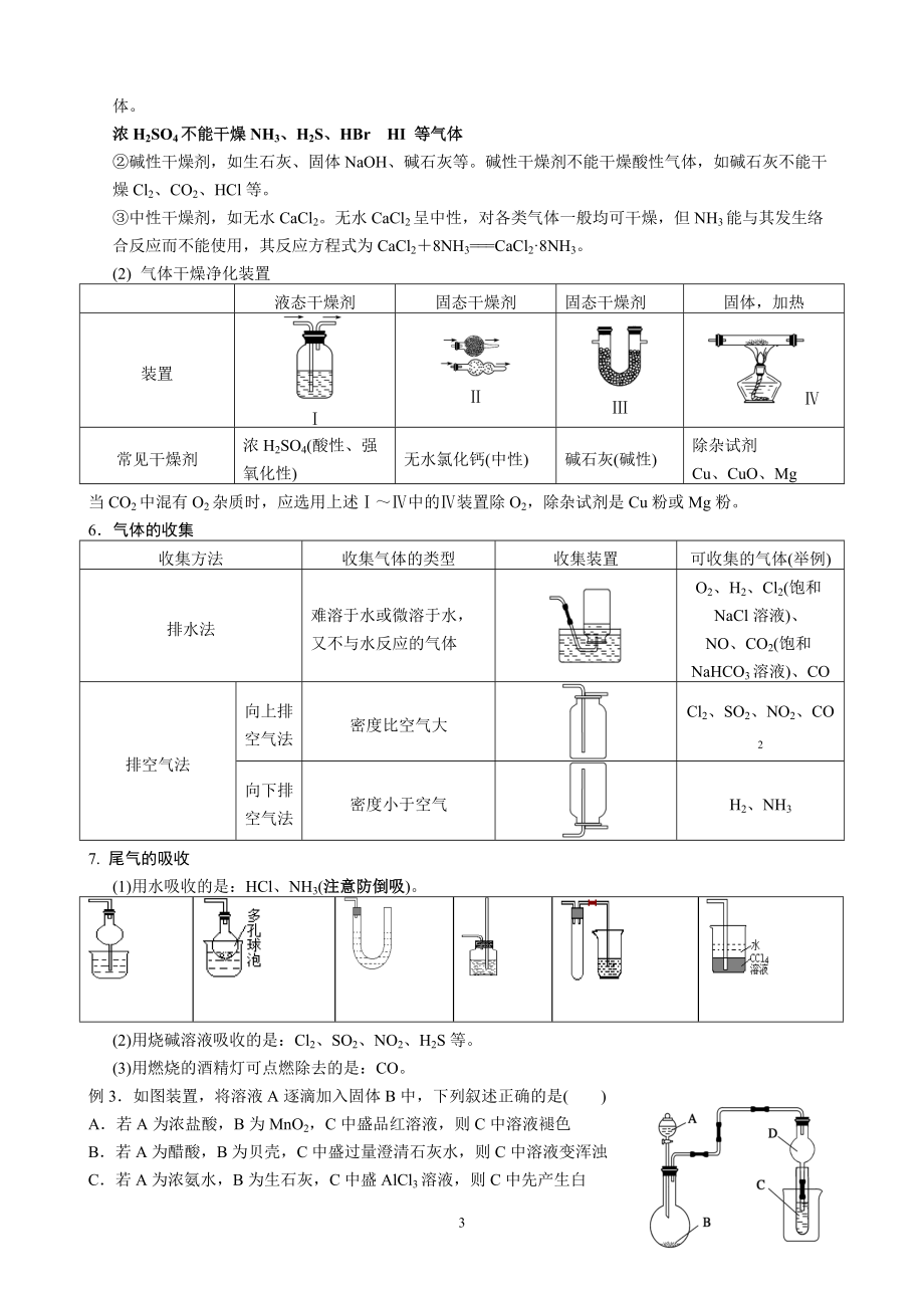 专题六气体的实验室制备与净化收集_第3页