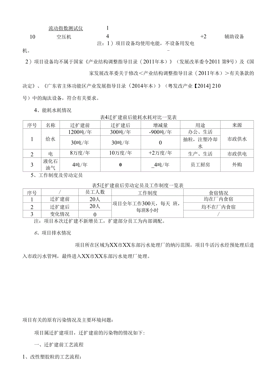 XX公司年产改性塑胶粒550吨迁扩建项目环评报告表_第4页