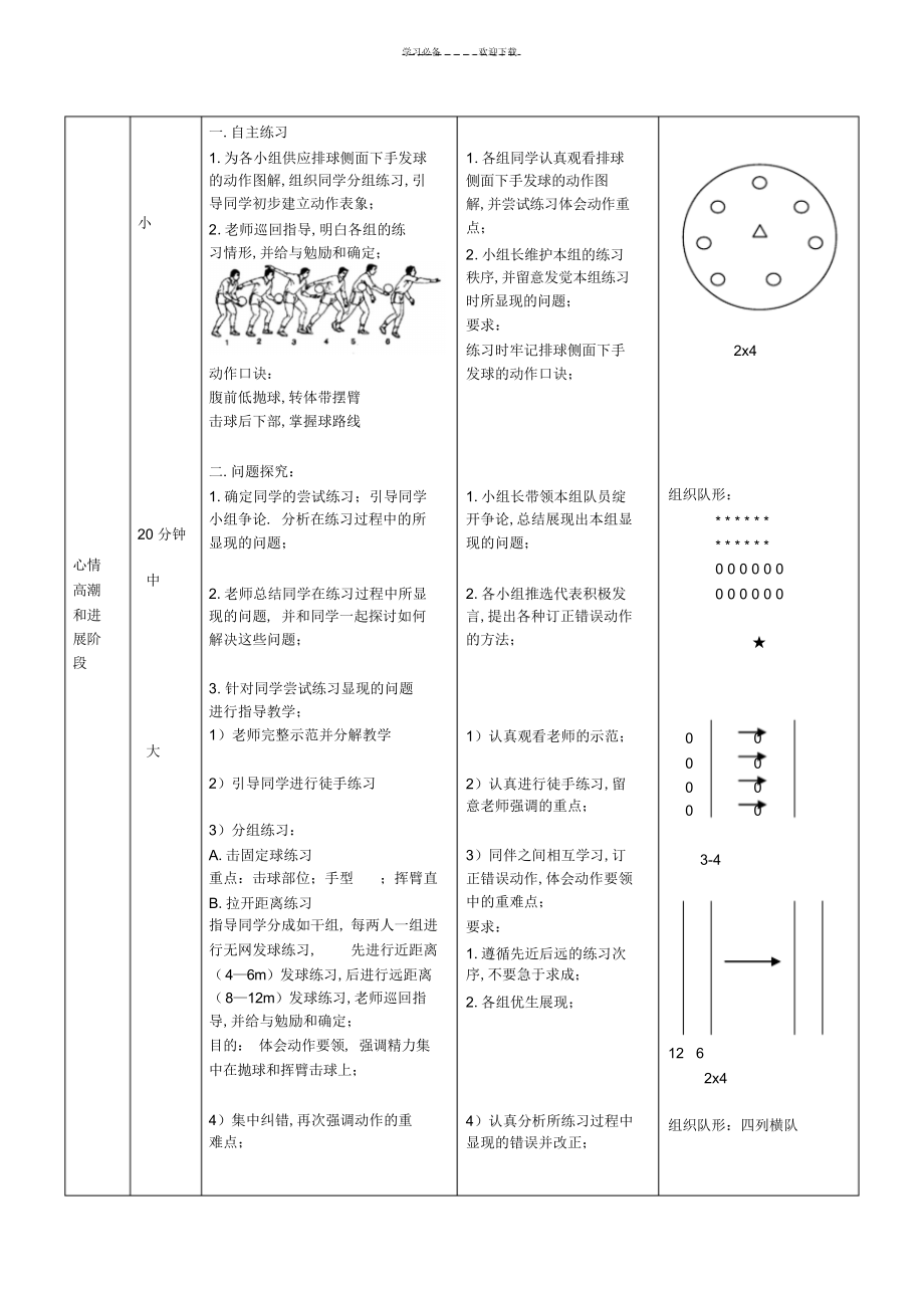 2022年2022年排球侧面下手发球教案_第3页