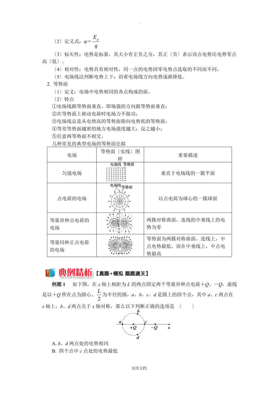 电场能性质的描述-电势能和电势_第2页