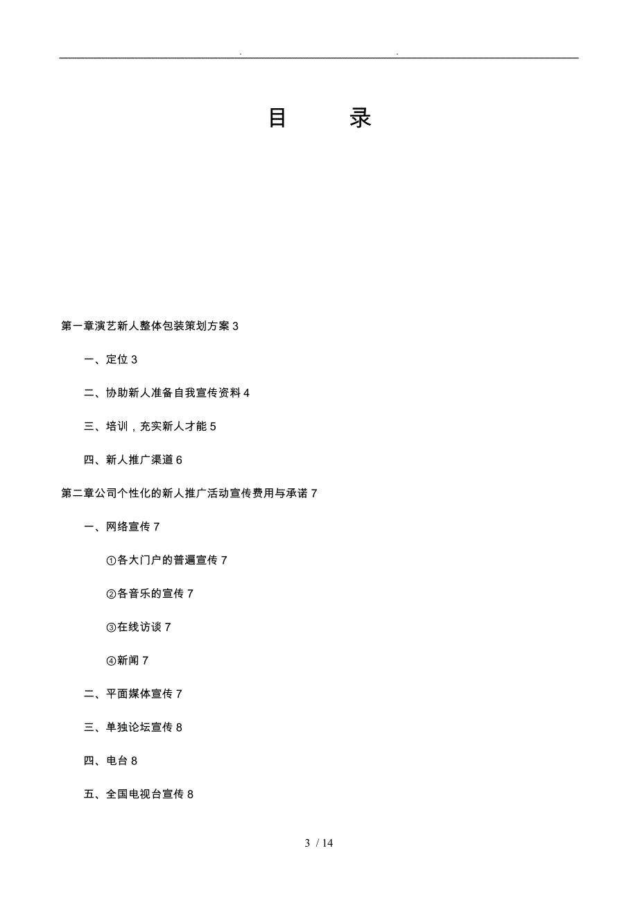 艺人整体包装策划实施计划方案_第3页