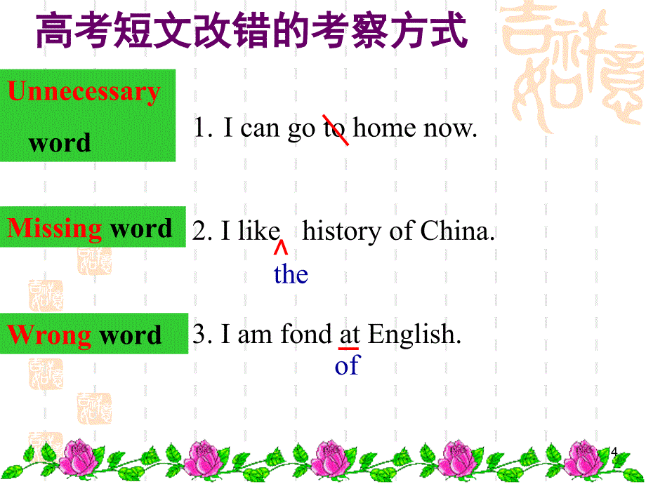 高中英语短文改错(课堂PPT)_第4页