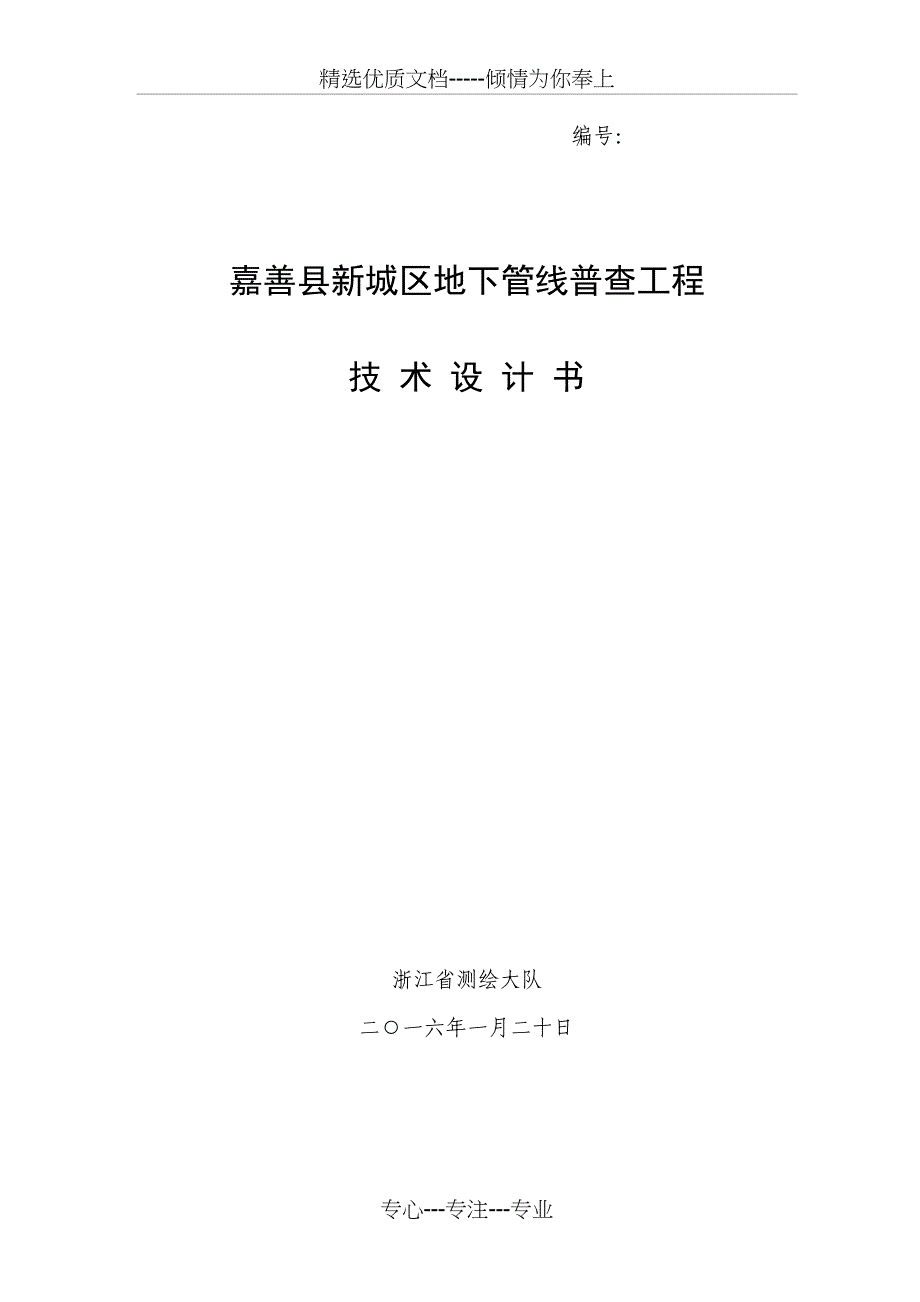 地下管线技术设计书2016(共37页)_第1页