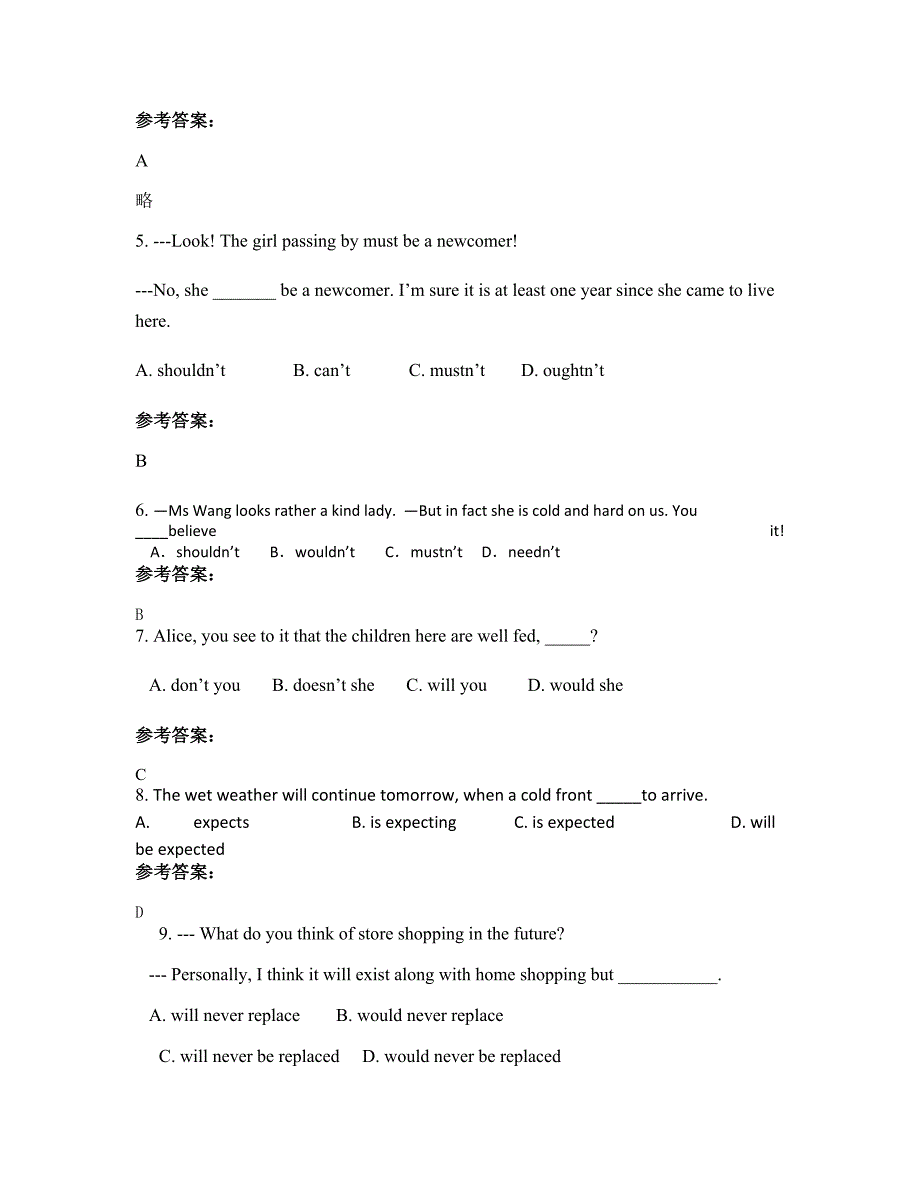 2020-2021学年辽宁省大连市瓦房店第二十五初级中学高二英语联考试题含解析_第2页