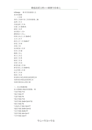 InDesign---ID常用快捷键大全(共11页)