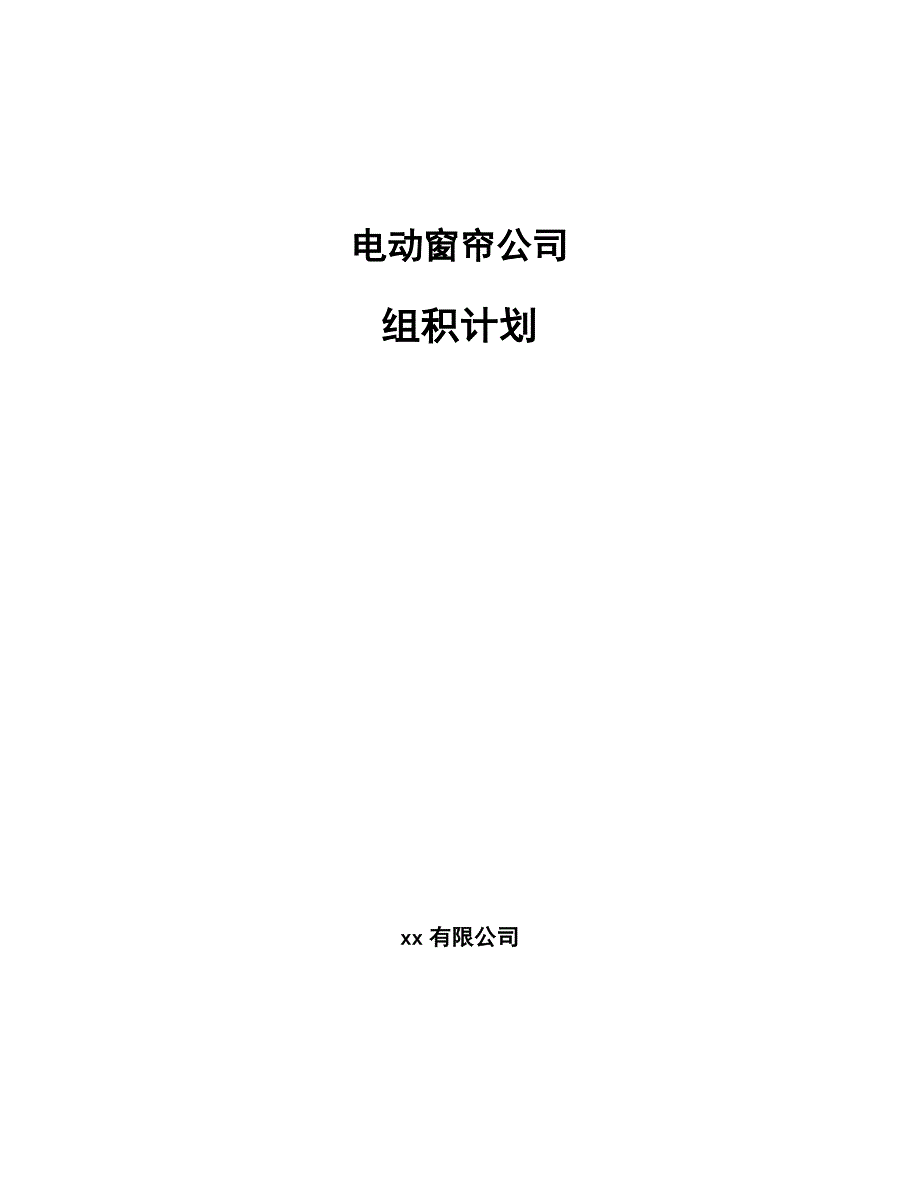 电动窗帘公司组积计划参考_第1页