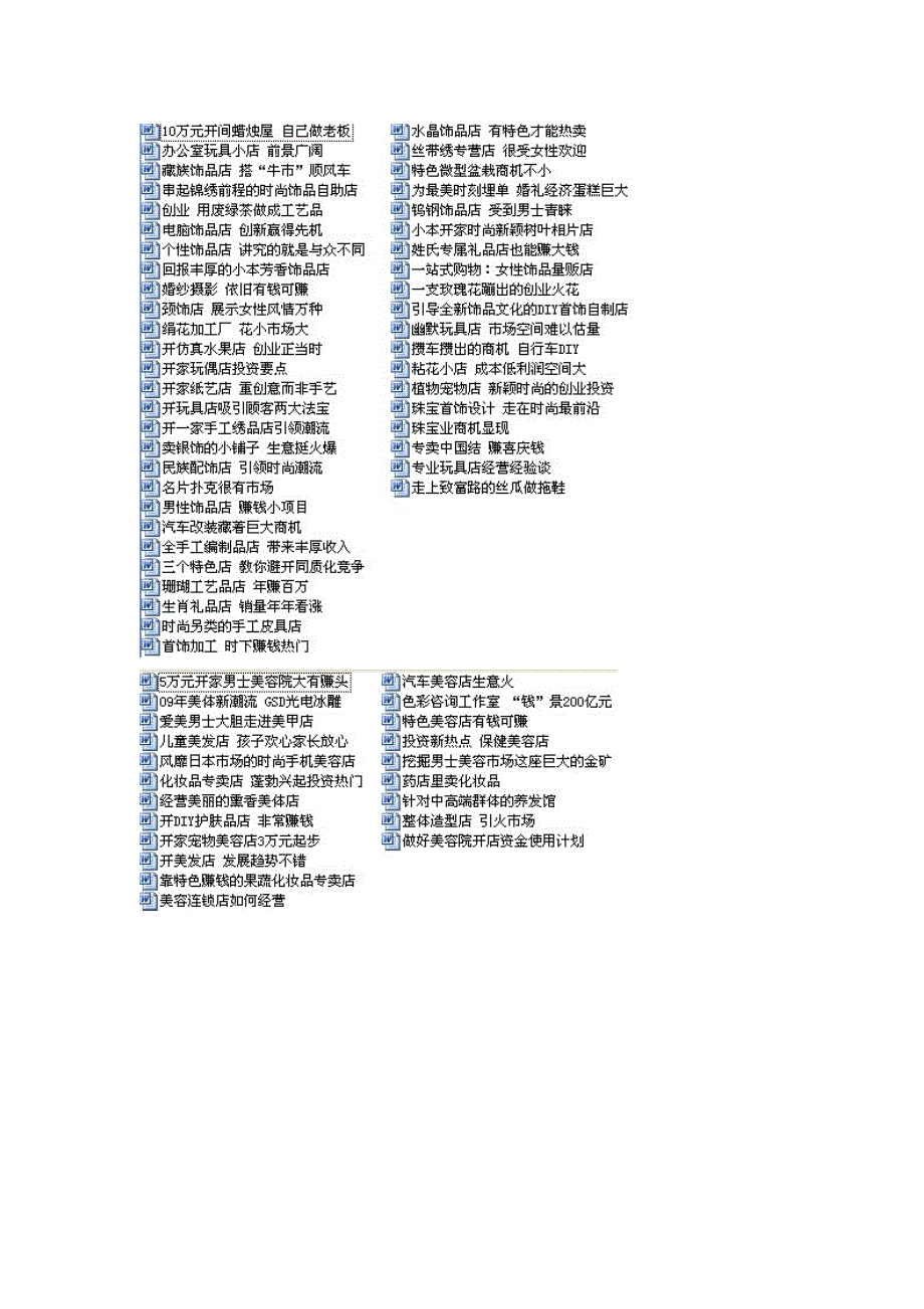 XXXX创业赚钱金点子10个行业493个金点子_创业项目_创业好项目_第2页
