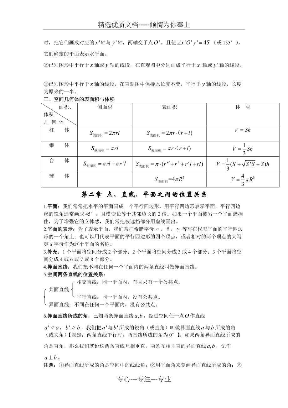 高中数学必修二知识点总结(共9页)_第2页