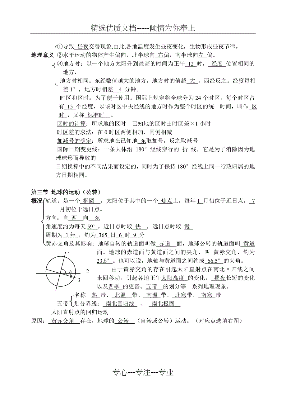 高中地理必修一-二-三全面知识点总结(共44页)_第2页