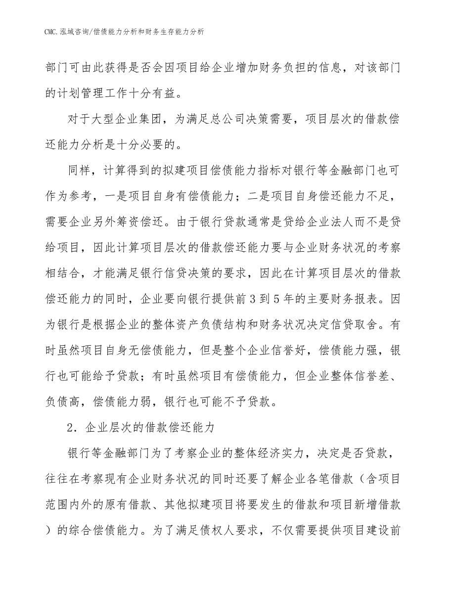 彩涂板公司偿债能力分析和财务生存能力分析（范文）_第5页