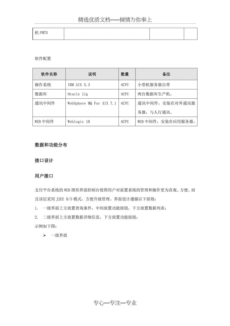 银行第二代支付系统概要设计说明书(共15页)_第5页