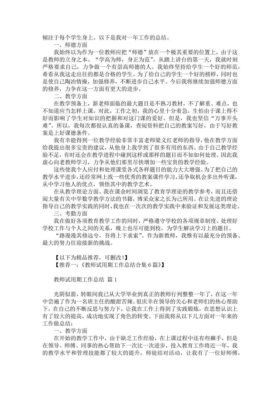 教师试用期工作总结模板锦集6篇_1_第5页