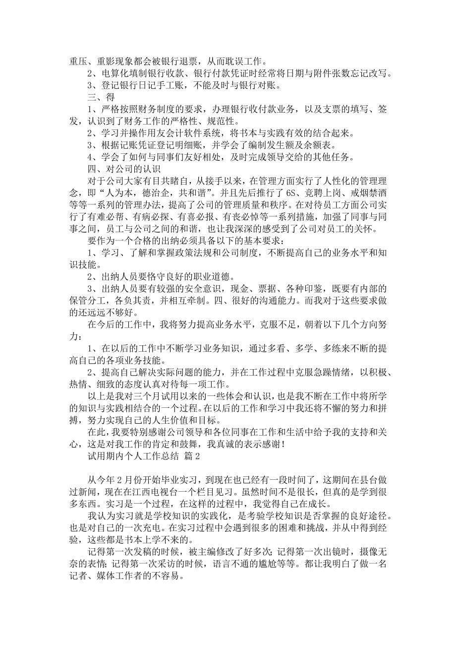 必备销售试用期个人工作总结4篇_第5页