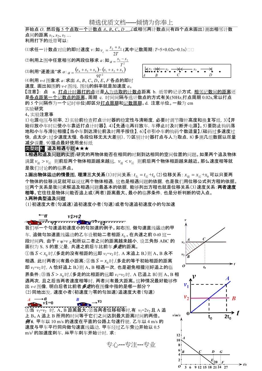 高中物理匀加速直线运动知识点归纳(共7页)_第5页