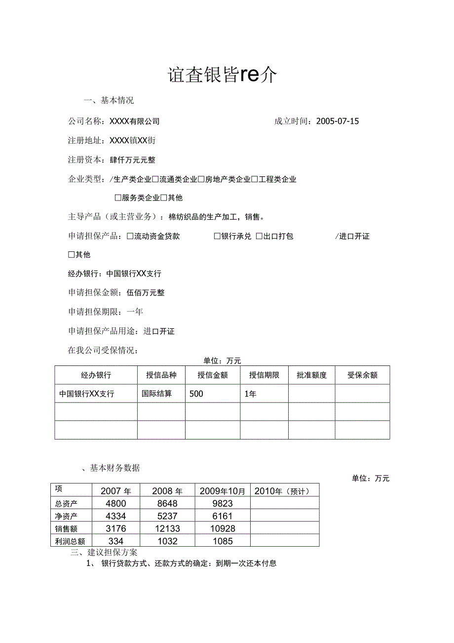 公司类担保调查报告_财务分析、担保业务考察重点和撰写要点_第2页