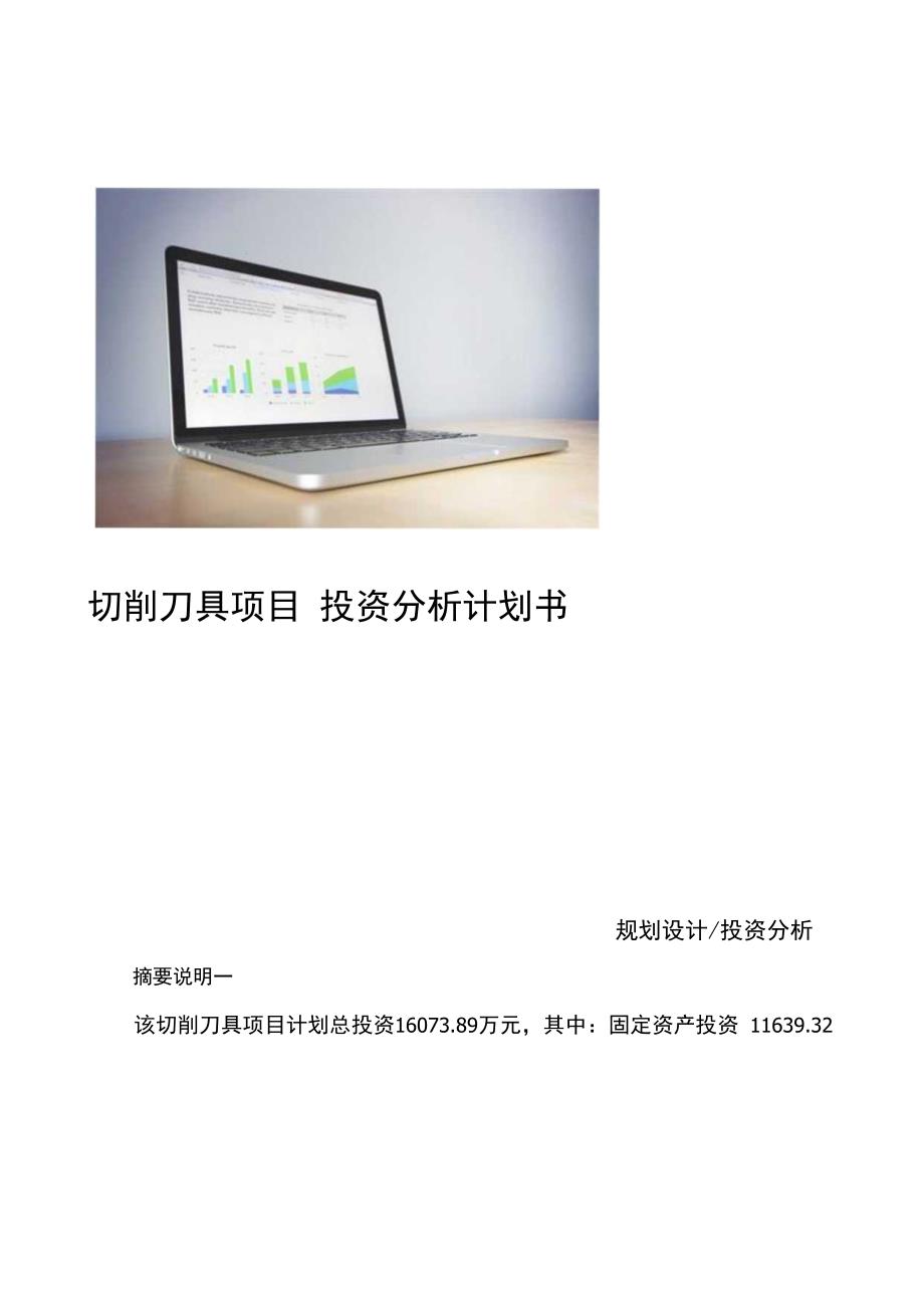 切削刀具项目投资分析计划书范文_第1页