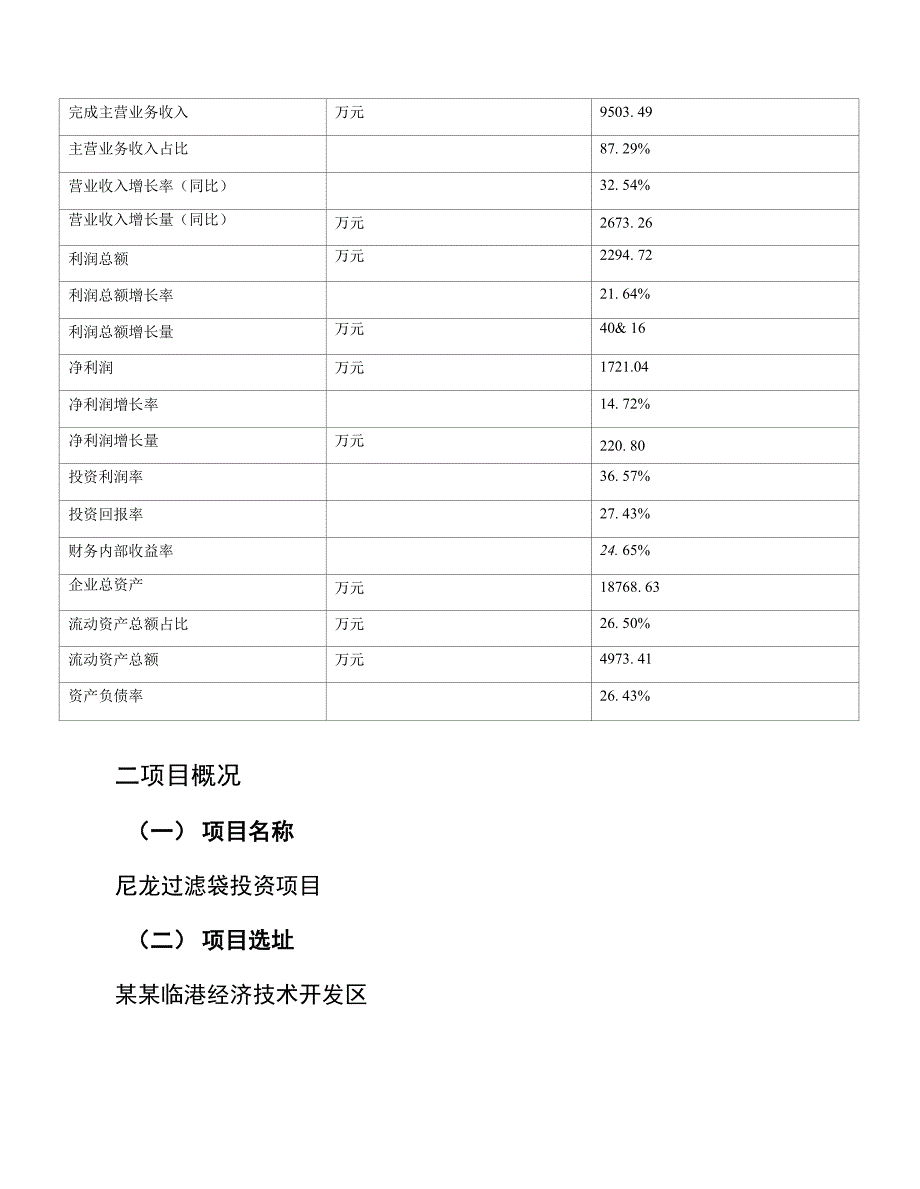 尼龙过滤袋投资项目立项申请报告_第4页