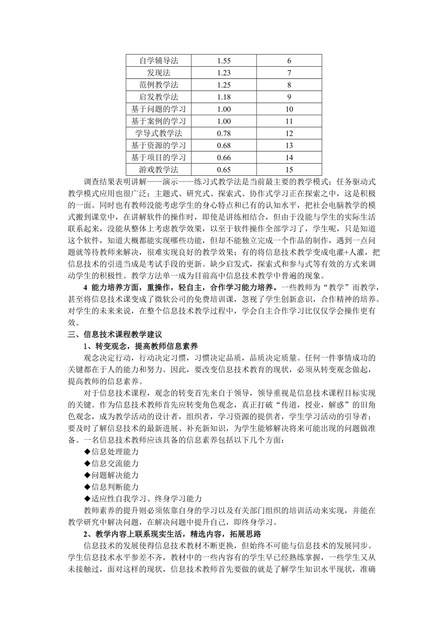 高中信息技术课教学存在的问题探析(共7页)_第4页