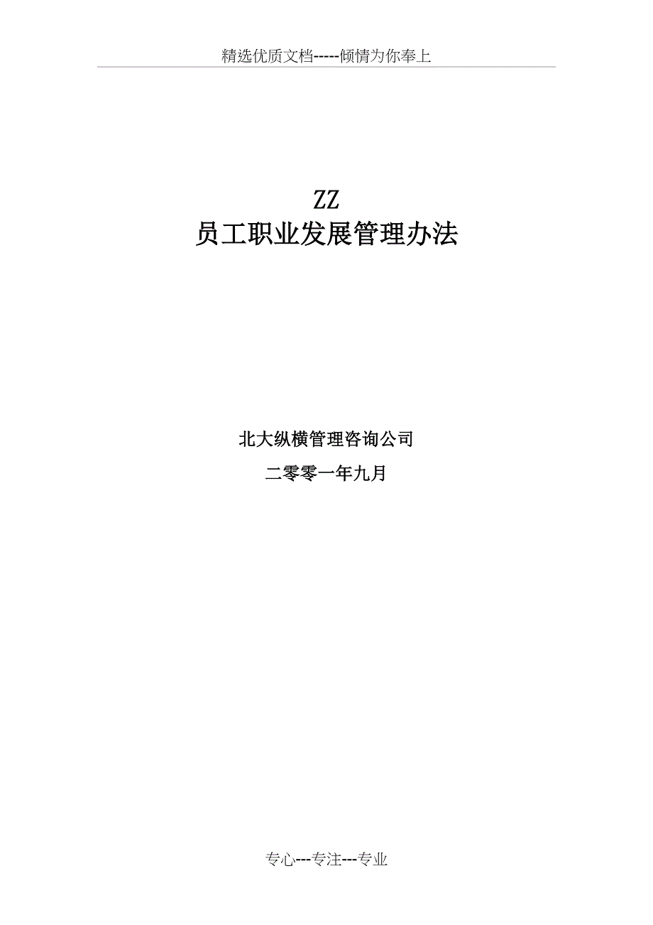 ZZ员工职业发展管理办法(共12页)_第1页