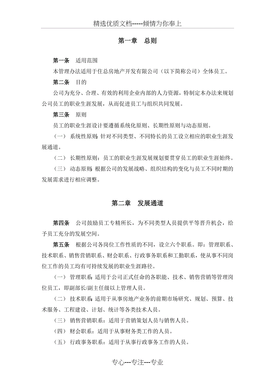 ZZ员工职业发展管理办法(共12页)_第3页