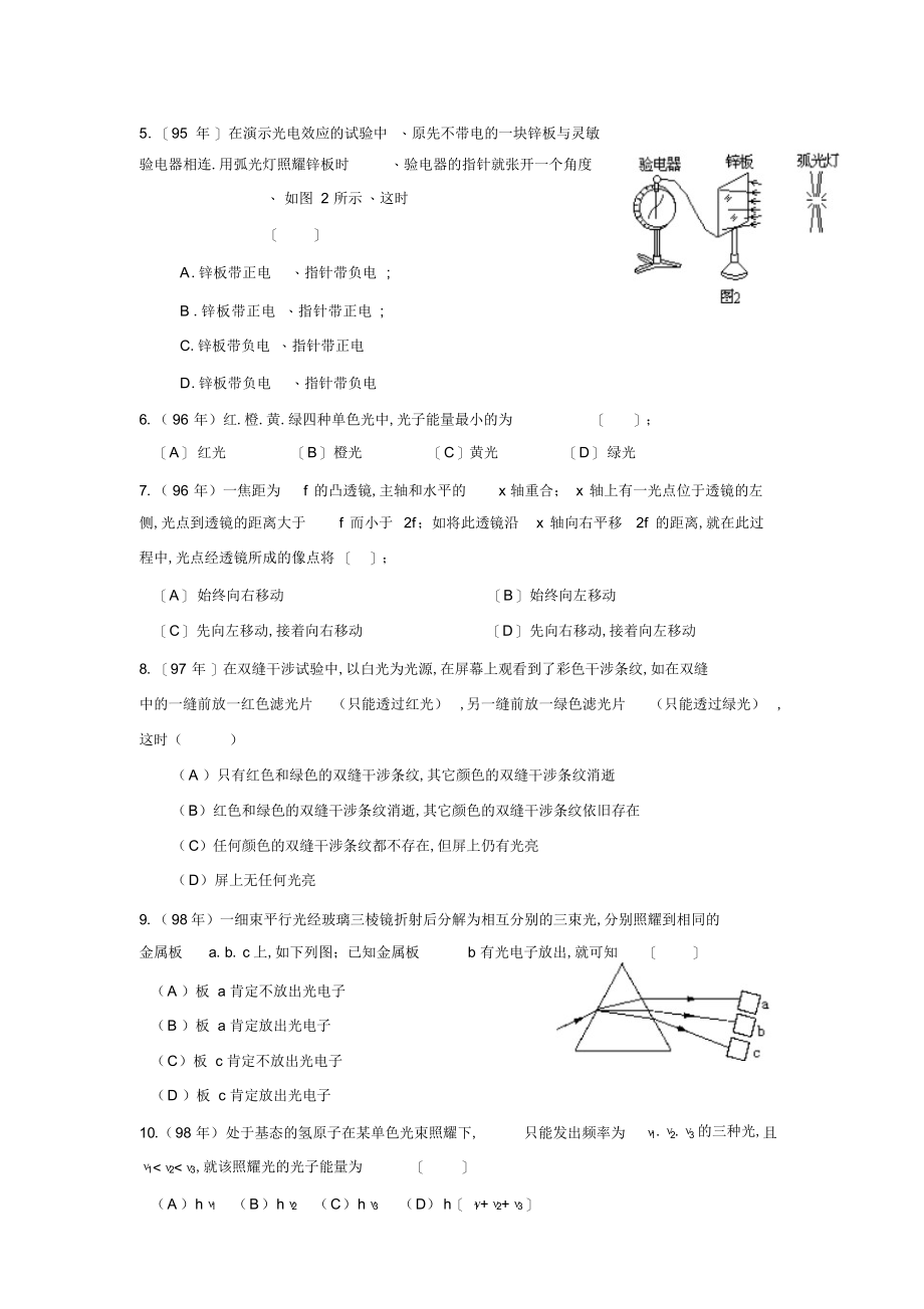 2022年2022年高考光学专题_第2页