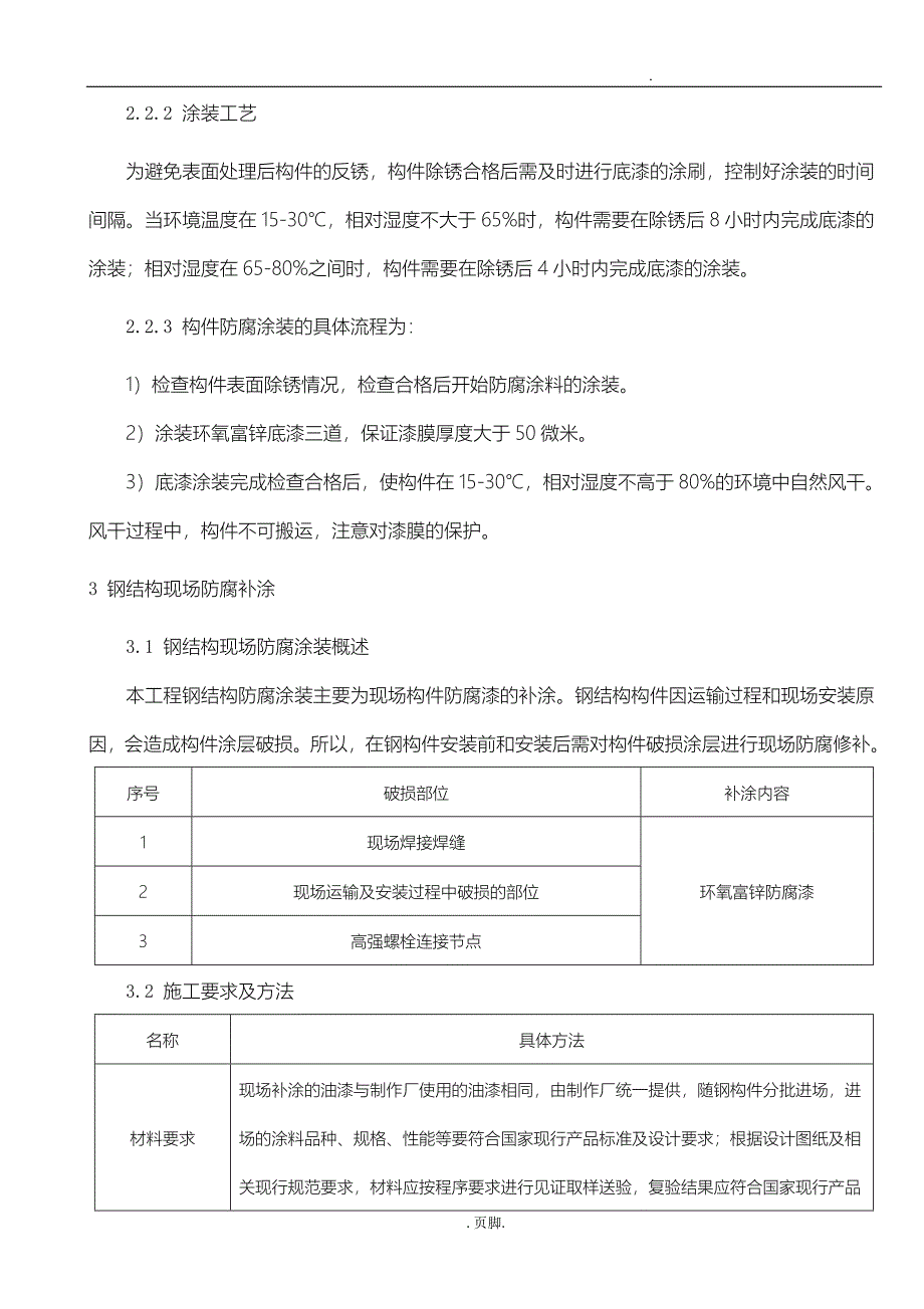 钢筋结构的除锈处理办法与防锈漆和防火涂料工程施工组织设计_第4页