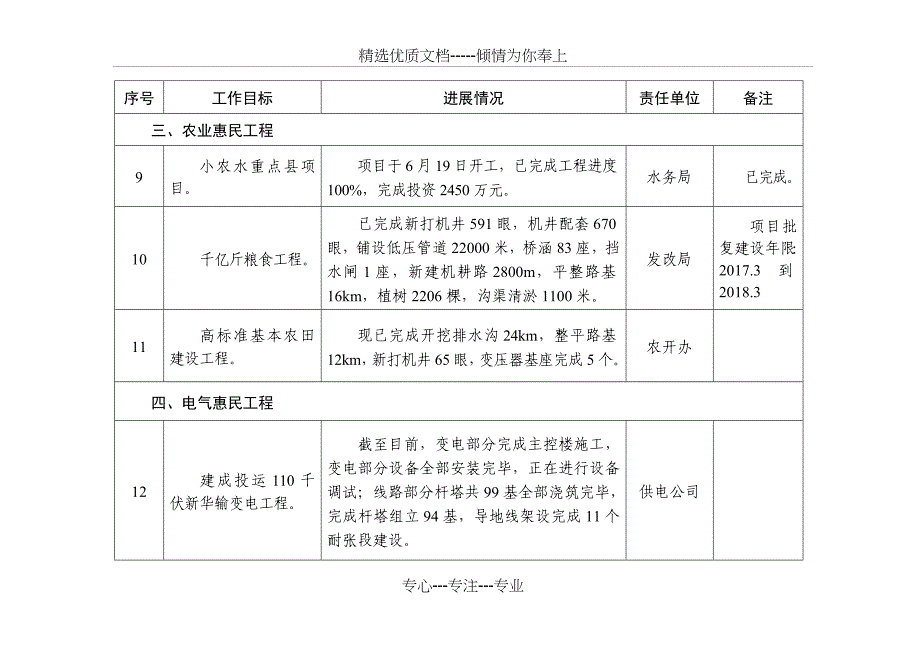 2017年10大惠民工程进展情况统计表(共11页)_第4页