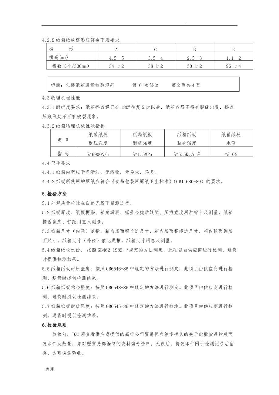 产品包装材料验收作业指导书_第5页