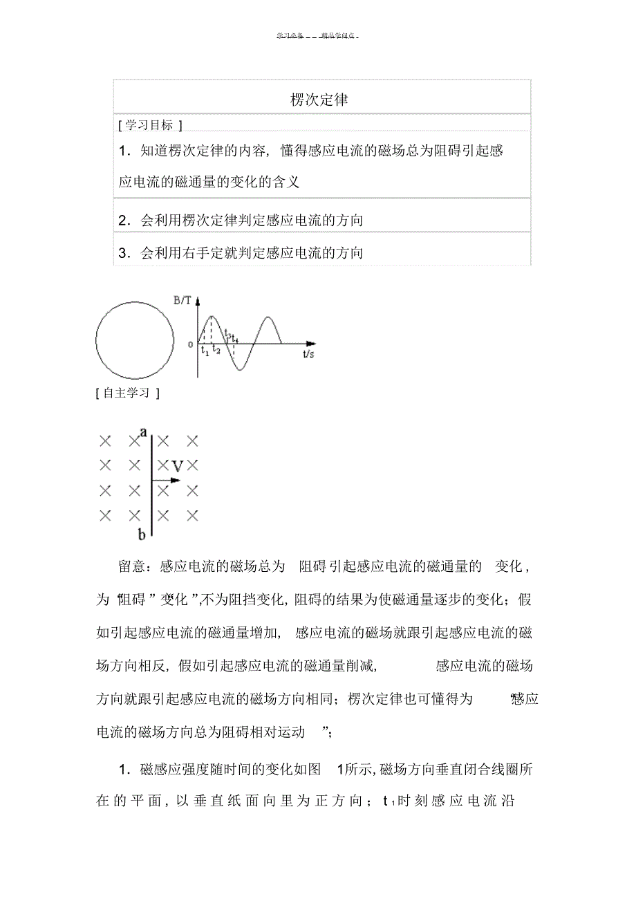 2022年2022年高考物理楞次定律知识点归纳总结_第1页