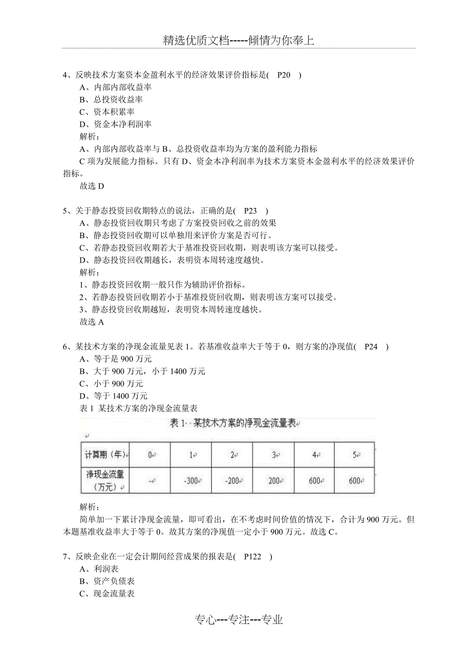 2011年一级建造师工程经济真题及答案解析(共22页)_第2页