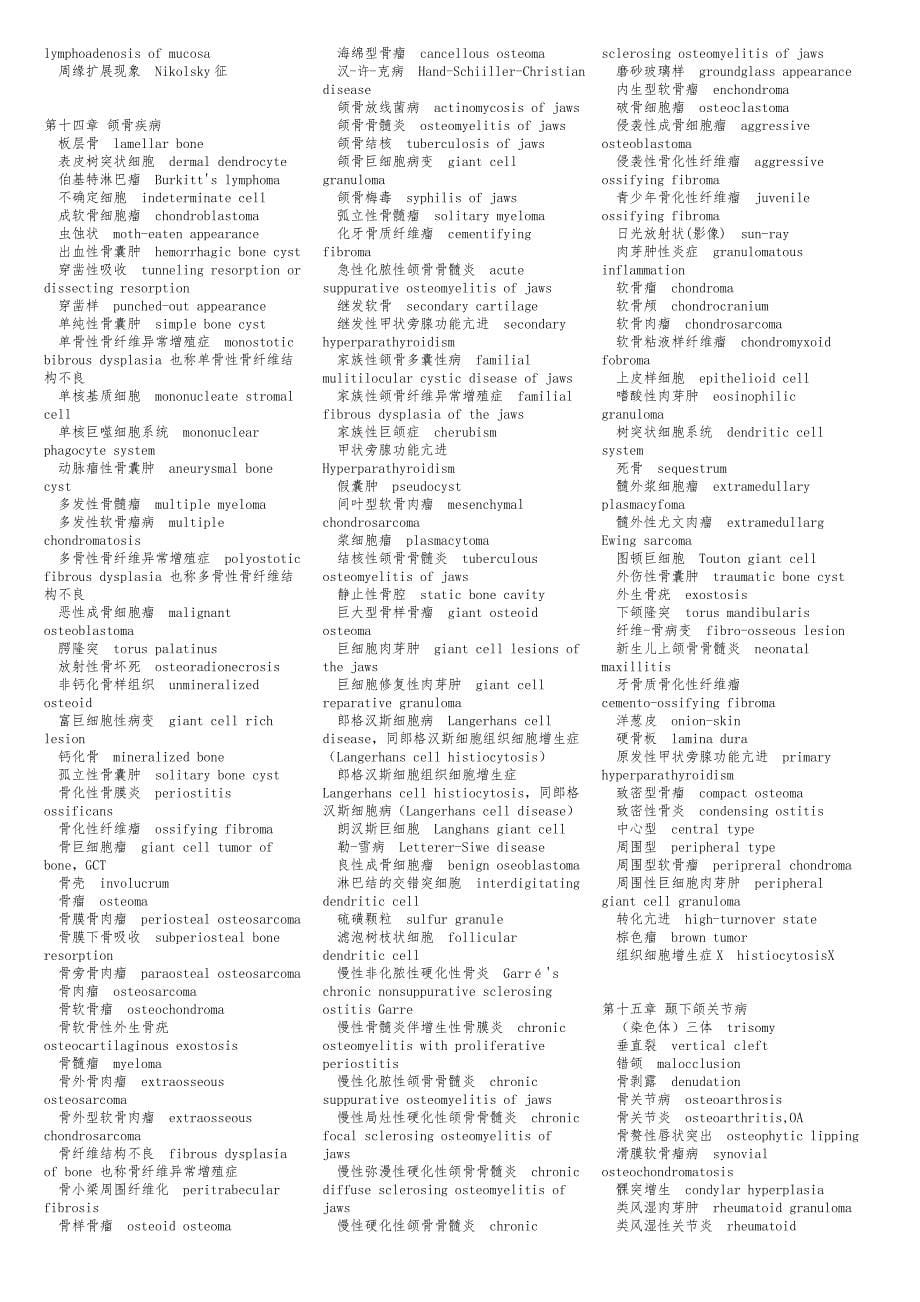 医学口腔医学专业英语_第5页