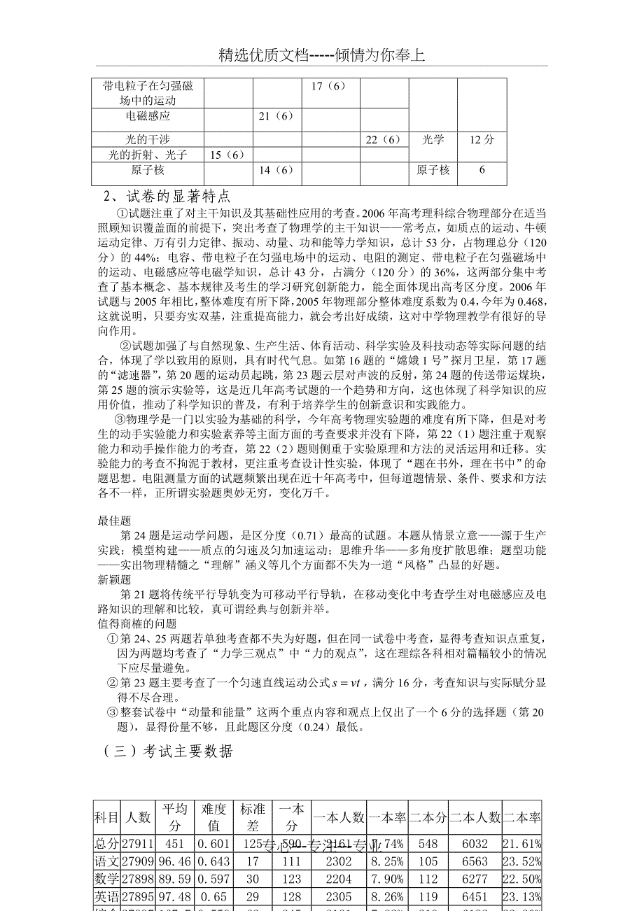 公开阅读2006年高考物理质量分析(共17页)_第3页