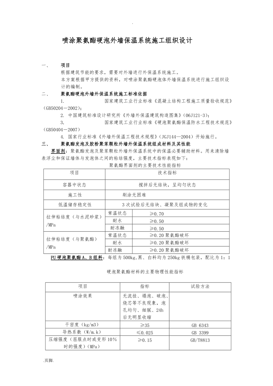 发泡保温工程施工组织设计方案_第1页