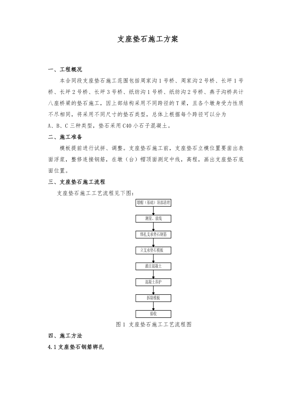 支座垫石施工组织方案_第1页