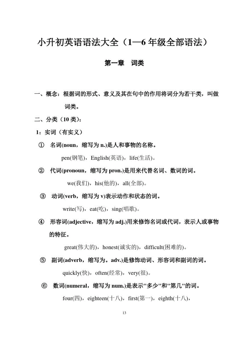 小升初英语语法大全1—6年级全部语法_第1页