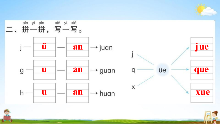 人教部编版一年级语文上册《期末复习拼音专项训练》配套作业课件PPT教学课件_第3页