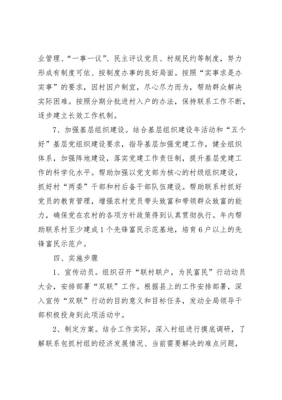联村联户为民富民活动方案 (2)_第5页