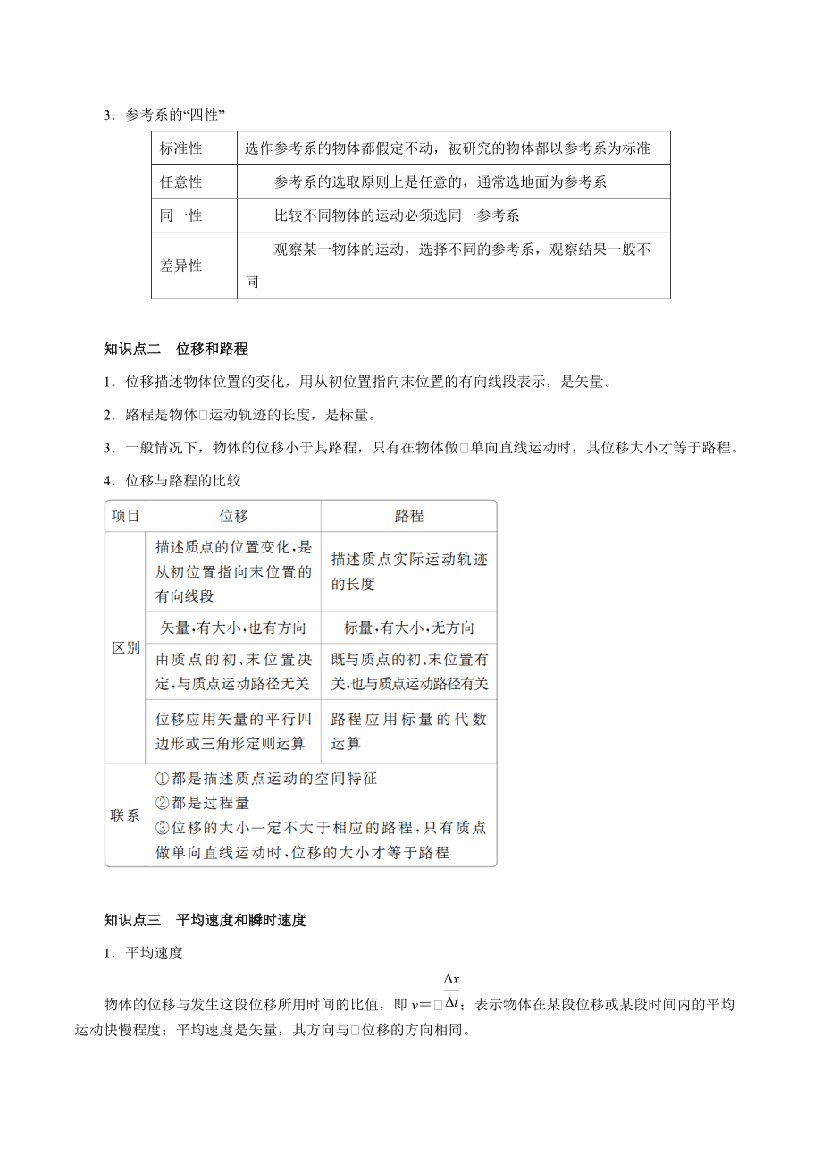 专题1.1 运动的描述（精讲）（解析版）_第2页