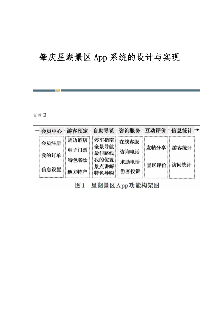 肇庆星湖景区App系统的设计与实现_第1页