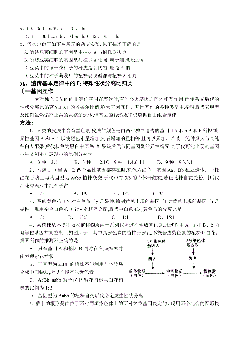 遗传规律题型归纳_老师版_第4页