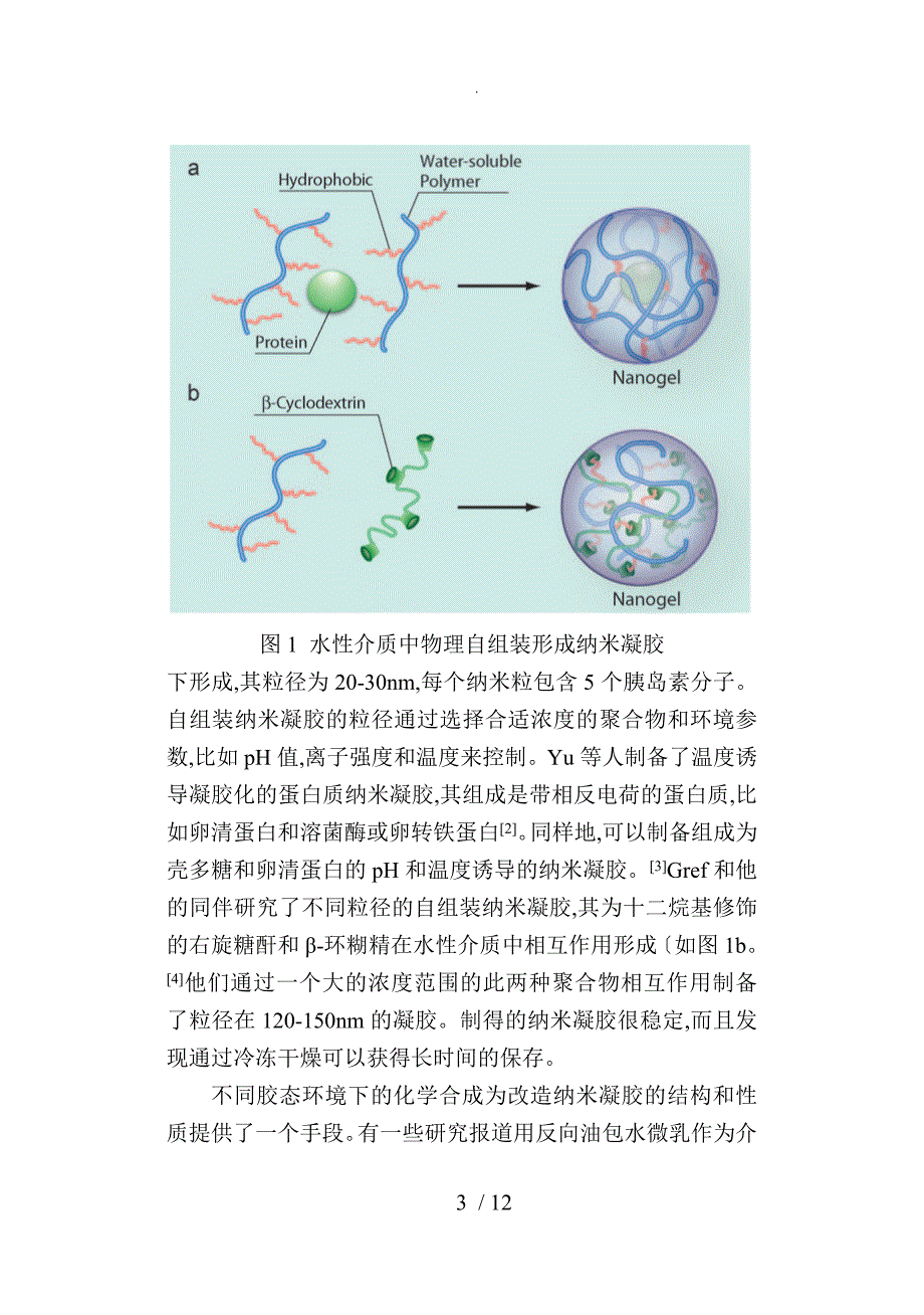 纳米凝胶的设计研究进展_第3页