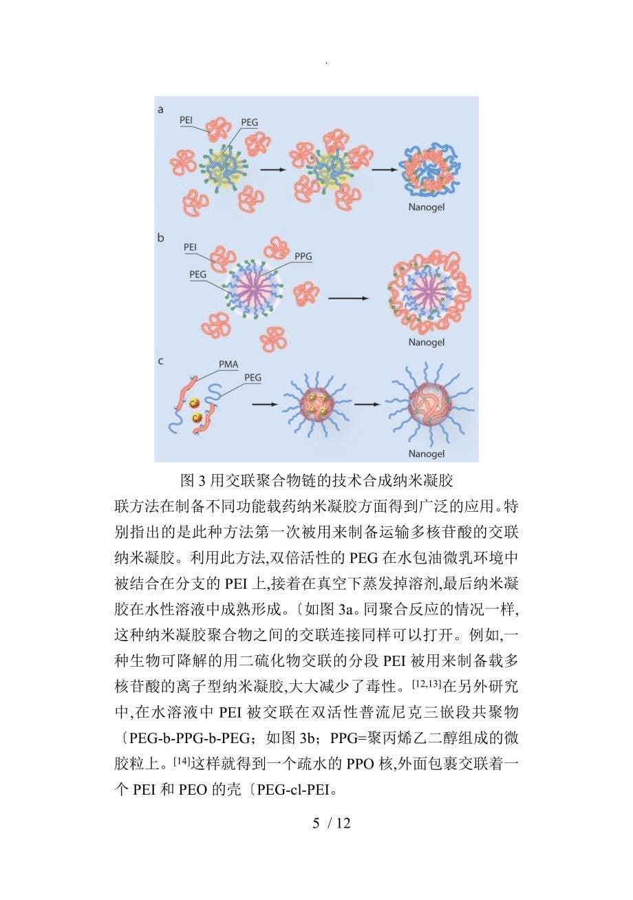 纳米凝胶的设计研究进展_第5页