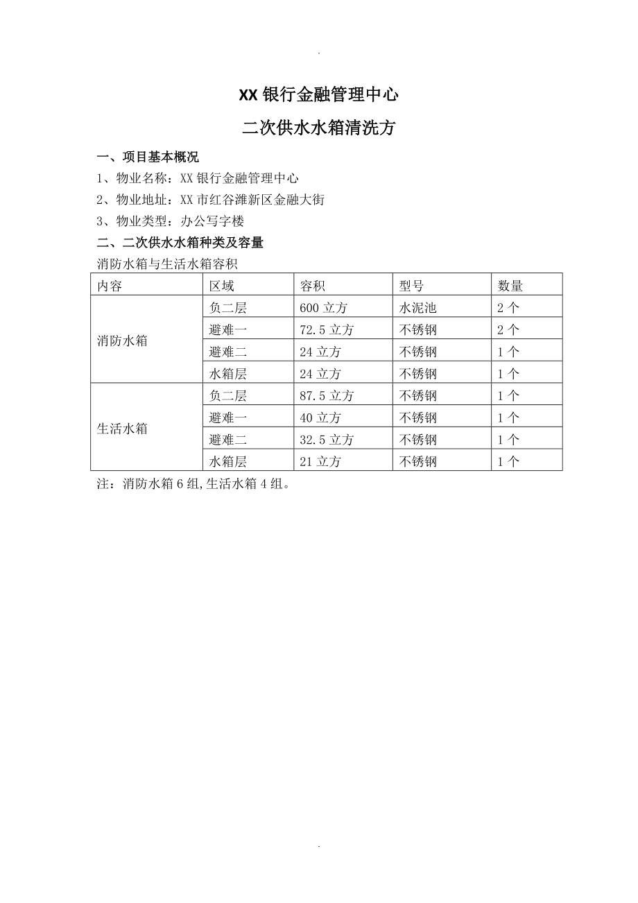 水箱清洗方案说明_第1页