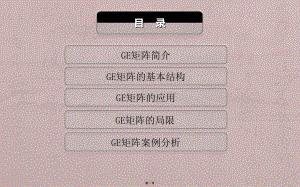 GE矩阵模型-战略业务评估模型