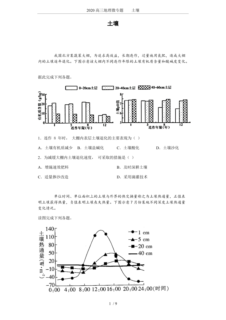 2020高三地理微专题土壤_第1页