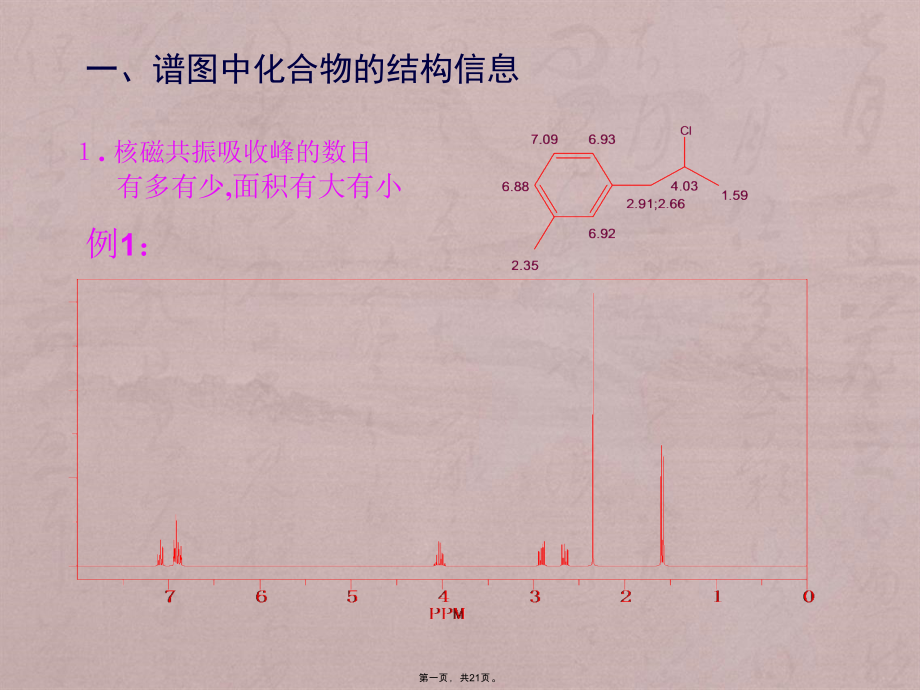 第4节谱图解析与结构确定_第1页